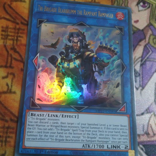 Tri-Brigade Bearbrumm the Rampant Rampager κάρτα Yu-Gi-Oh! μεταχειρισμένη Ultra Rare