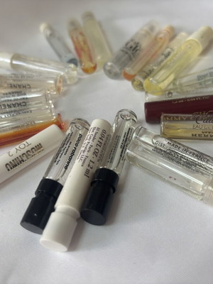 Perfume tester set used, assorted samples