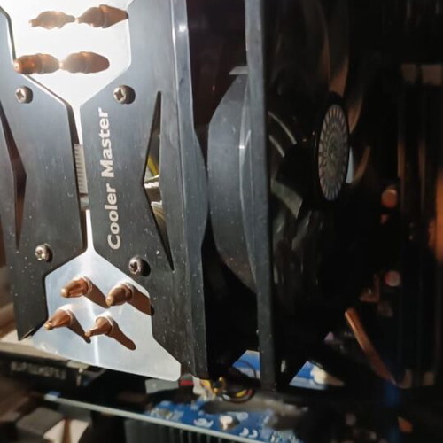 Cooler Master computer tower used with graphics card, power supply, motherboard, cooler