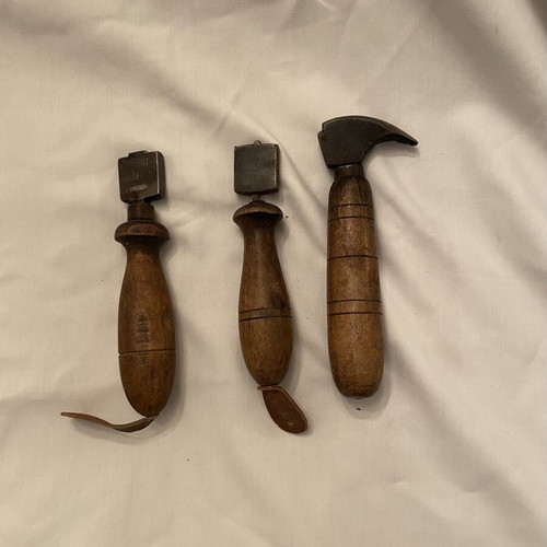 Shoe Repair Tools set used, antique cobbler equipment