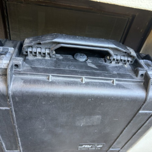 Peli case suitcase used with foam interior