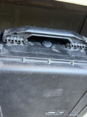 Peli case suitcase used with foam interior