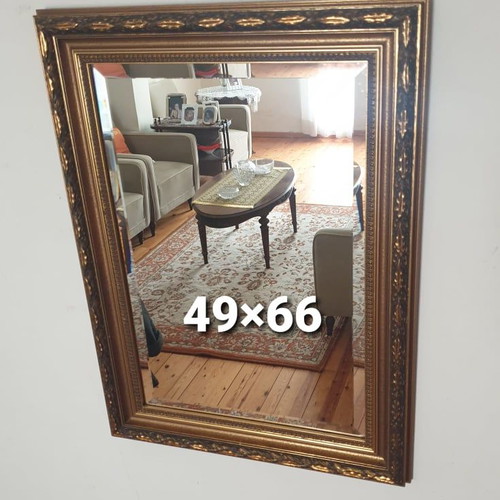 Mirror with wooden frame