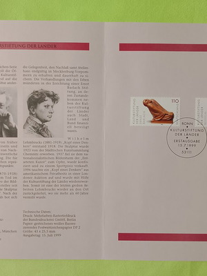German stamps 1999 with Bonn first day cover postmark