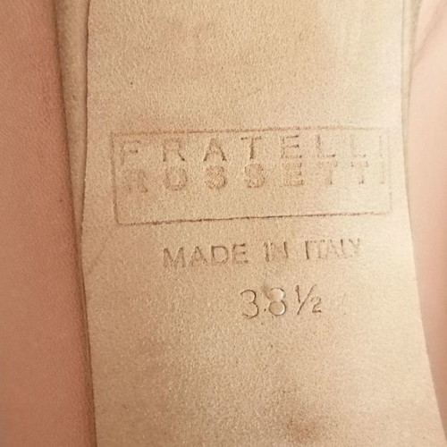 Fratelli Rossetti peep toe pumps used, beige size 38.5