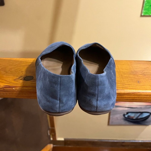 Ecco women's ballerina shoes like new, blue, genuine leather