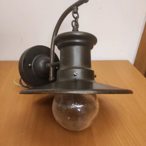 Sun Light Wall Outdoor Lantern new, metal/glass