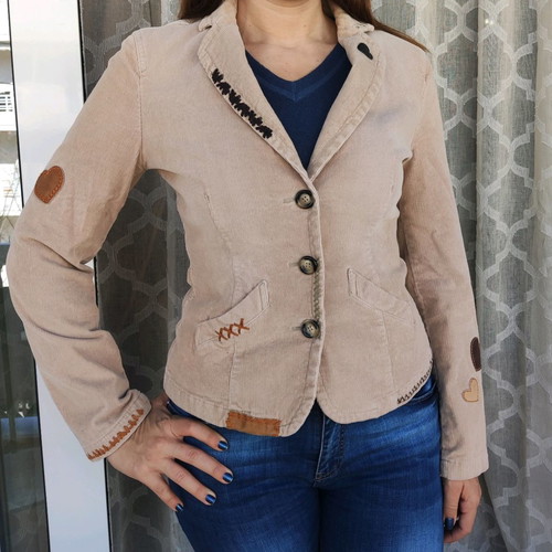 Love Moschino Corduroy Jacket used, beige, size 44 medium