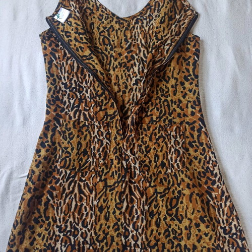 Animal Print Dress made of 100% Viscose, new, size M