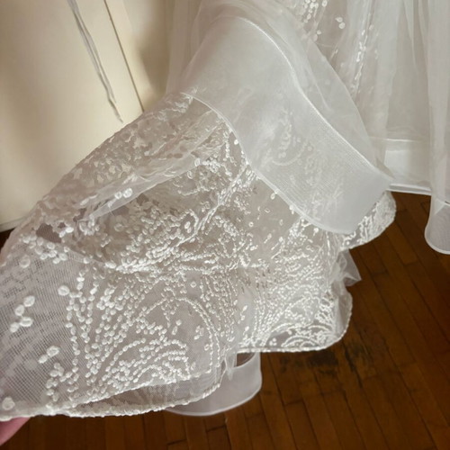 Primalicia wedding dress like new, size 10, white and beige