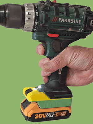 Adapter for Total and Ingco battery compatible with Parkside X20V tools new
