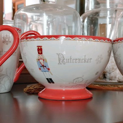 Christmas breakfast set used with nutcrackers