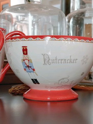 Christmas breakfast set used with nutcrackers