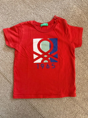 Benetton blouse 18-24 months like new, red