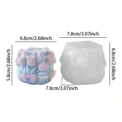 Handmade silicone mold for candle tulips new