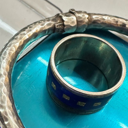 Silver Bracelet and Ring Set like new