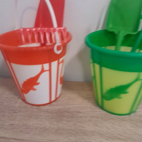 Panigiriotika plastic beach buckets new