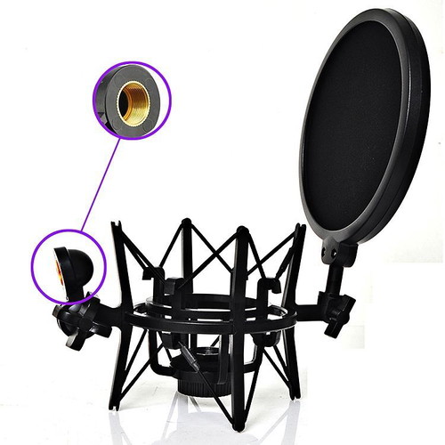 Shock Mount and Pop Shield Filter 2 in 1 new