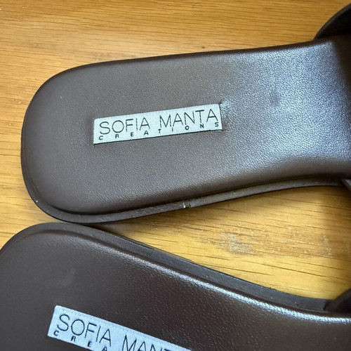 Sofia Manta women's leather brown sandals size 41 like new