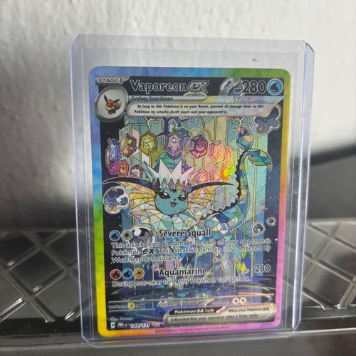 Pokemon Prismatic Evolutions Vaporeon ex 149/131 card like new