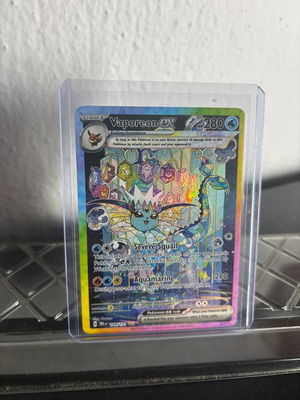 Pokemon Prismatic Evolutions Vaporeon ex 149/131 κάρτα σαν καινούργιο