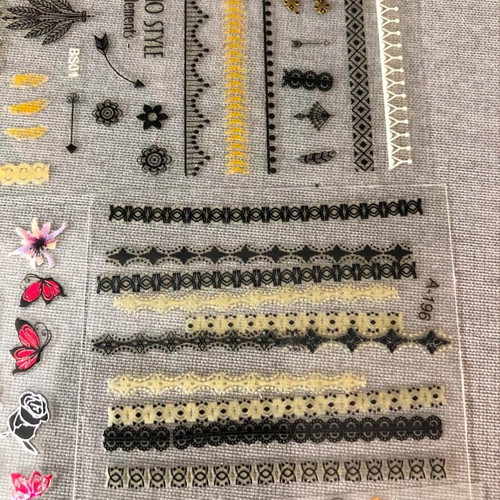 3D Nail Stickers new, pack of 5 pieces