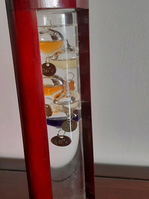 Galileo thermometer used, decorative 30x10cm