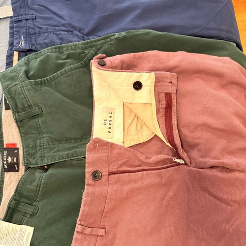 Chino pants De Fursac and Dockers used, size 32, pack of 3