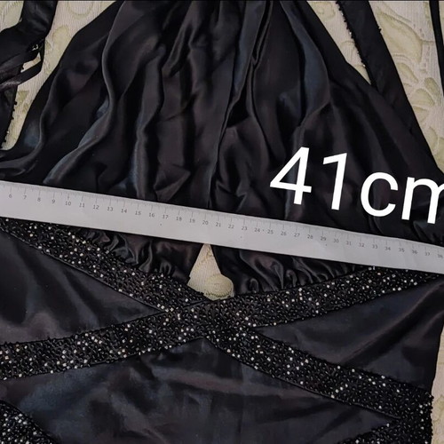 Unique 100% Silk Dress like new, black, handmade, formal