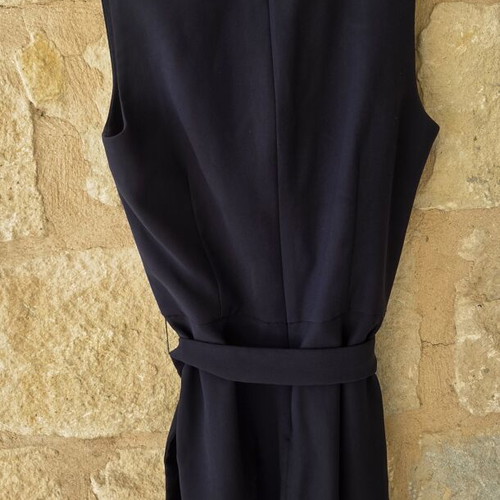 H&M Suited Belted Tailored Sleeveless Playsuit new, navy blue