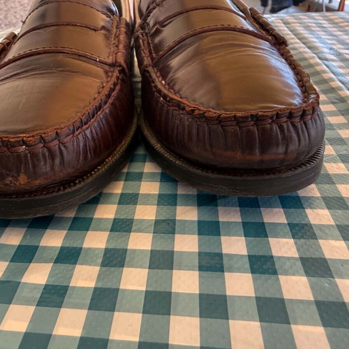 Clarys leather mokasins for boy size 34 used, brown