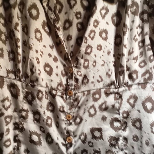 Stradivarius satin shirt with animal print, like new, size L
