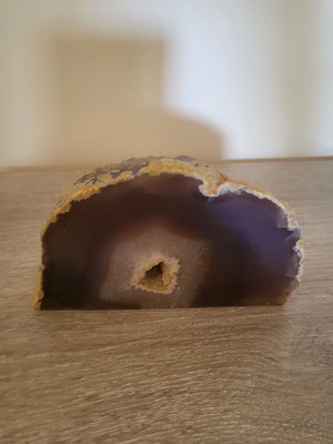 Heavy polished fossil rock, about 8 cm high