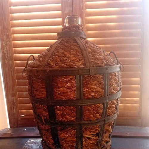 Damigiana used, height 45 cm diameter 32 cm