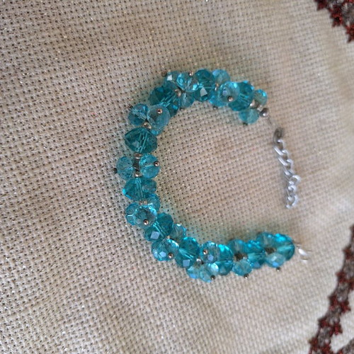 Blue bracelet new with crystals