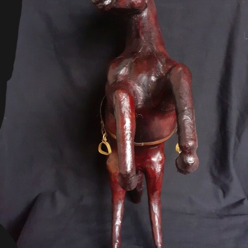 Leather decorative horse like new with minor imperfection