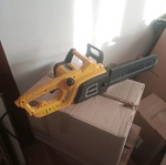 Electric chainsaw used, functional