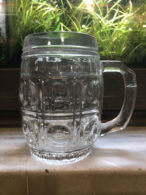 Vintage large Kronos glass beer mug new