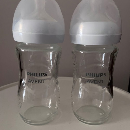 Philips Avent Natural glass baby bottles 240ml, pack of 2