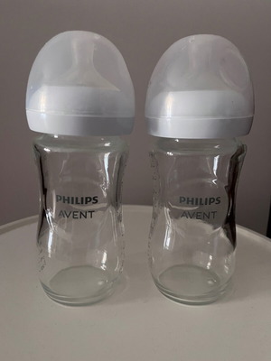 Philips Avent Natural glass baby bottles 240ml, pack of 2