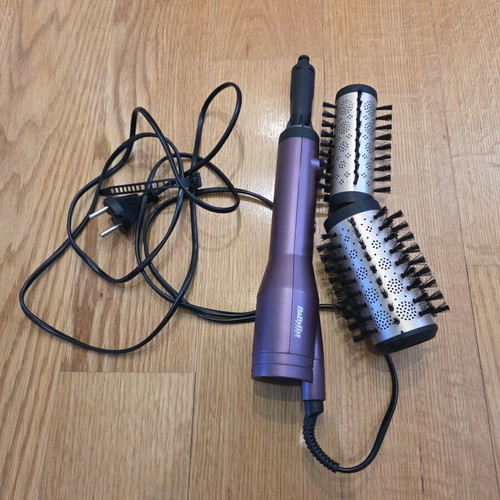 Babyliss Big Hair Dual Ceramic Electric Brush with Air & Rotating Head for Straightening and Curling
