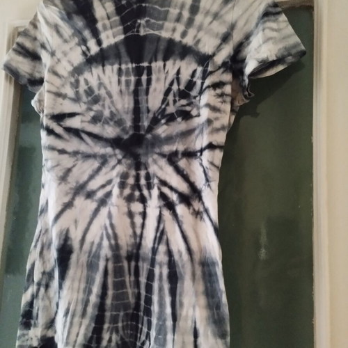 In Vein tie dye rock T shirt with Swarovski floral new, size M