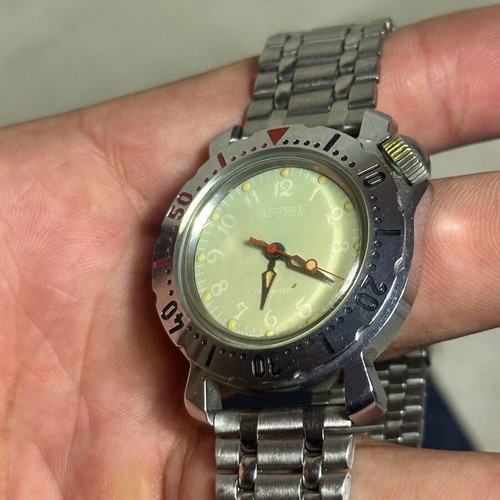 Vostok Boctok 17 Jewels Mechanical Vintage Diver Watch used, USSR