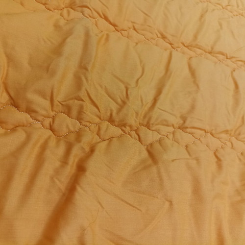 Double quilt new, reversible cotton fabric orange and yellow