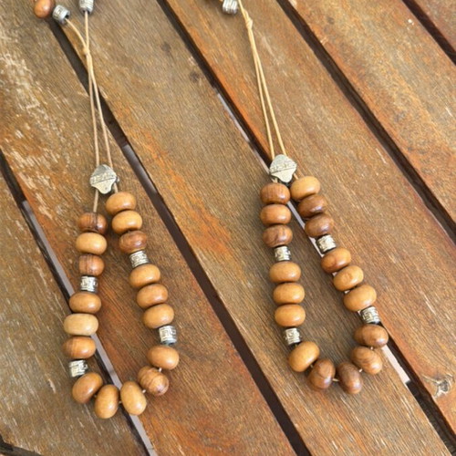 Wooden worry beads set like new, two pieces
