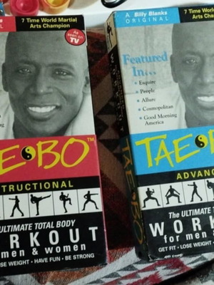 Tae-Bo Billy Blanks VHS tapes used, pack of 2, American