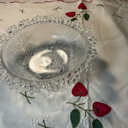 Italian crystal bowl like new for nuts and candies