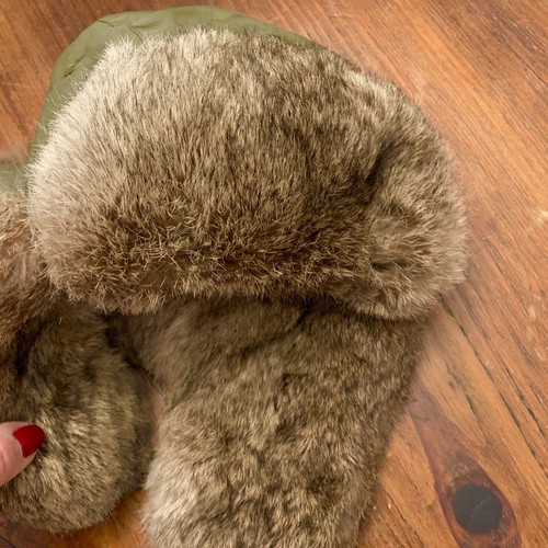 Children's multipurpose fur hat Lapin like new, brown
