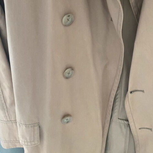 Massimo Dutti men's beige trench coat, classic double-breasted