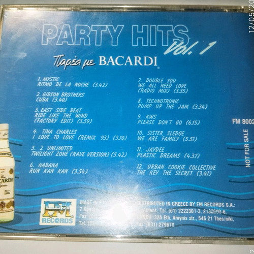 Party Hits Vol 1 Pareá me Bacardi CD used